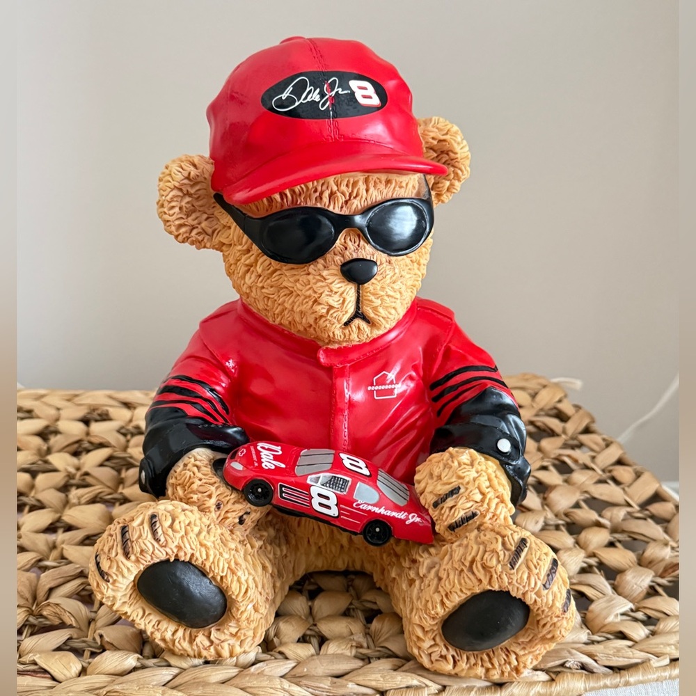 Nascar Dale Earnhardt Jr. de Winner's Racing Teddy Bear Toy - Red and Black